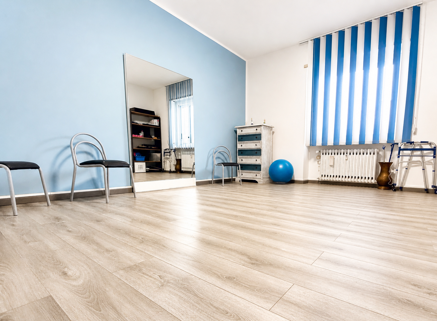 La sala trattamenti dello studio Fisiomasia
